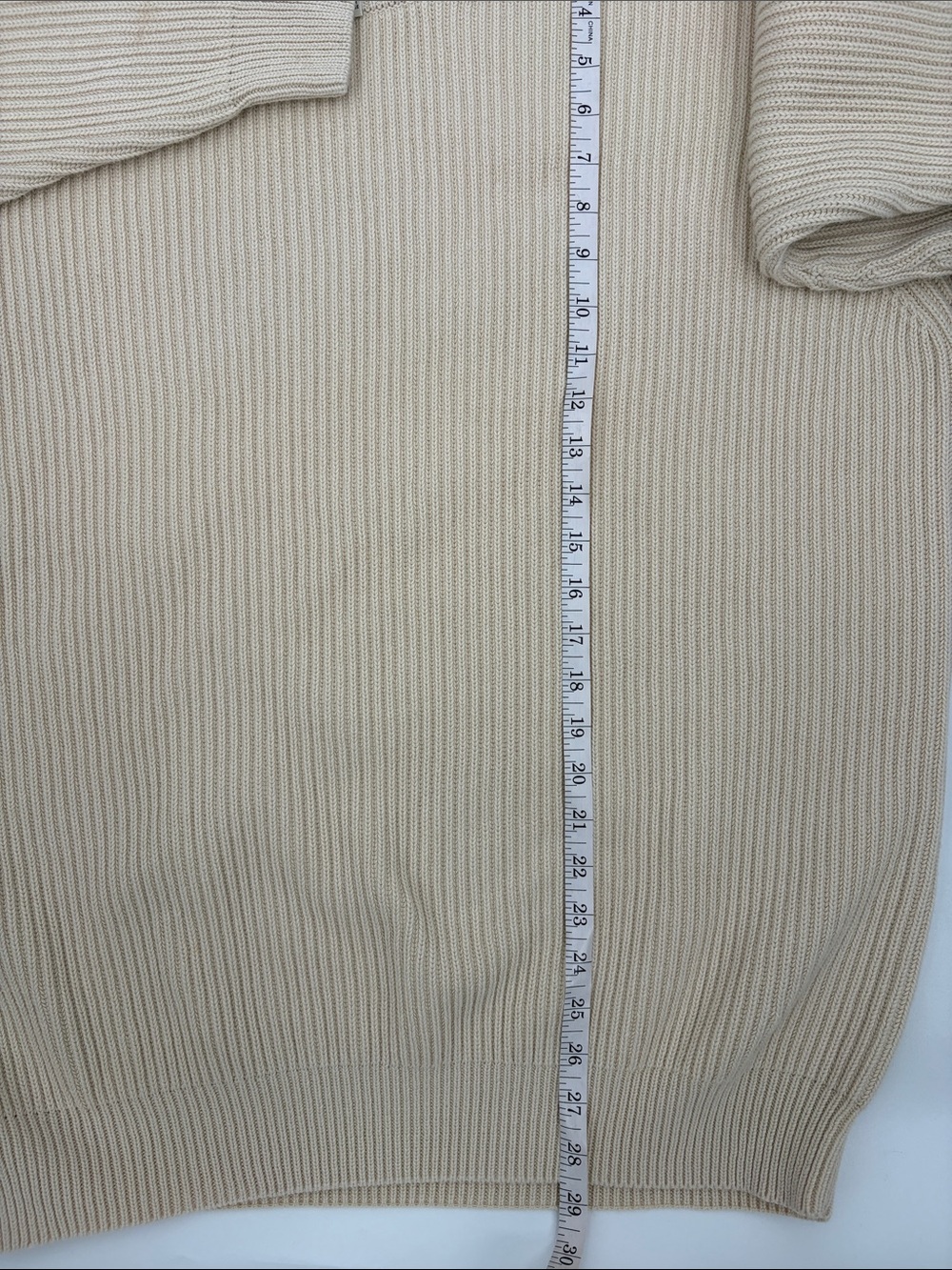 L.L. Bean Men’s 100% Cotton Ribbed Crewneck Sweater in Cream Size XXL - Tall - Picture 7 of 7